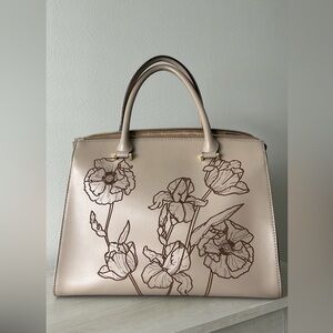 Italian Leather Women’s Bag Beige/Cream Colour